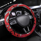 New Zealand Koru Pohutukawa Steering Wheel Cover Meri Kirihimete Aroha for Christmas - Aussie Hoodie