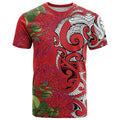 Personalised New Zealand Koru Pohutukawa T Shirt Meri Kirihimete Aroha for Christmas - Aussie Hoodie