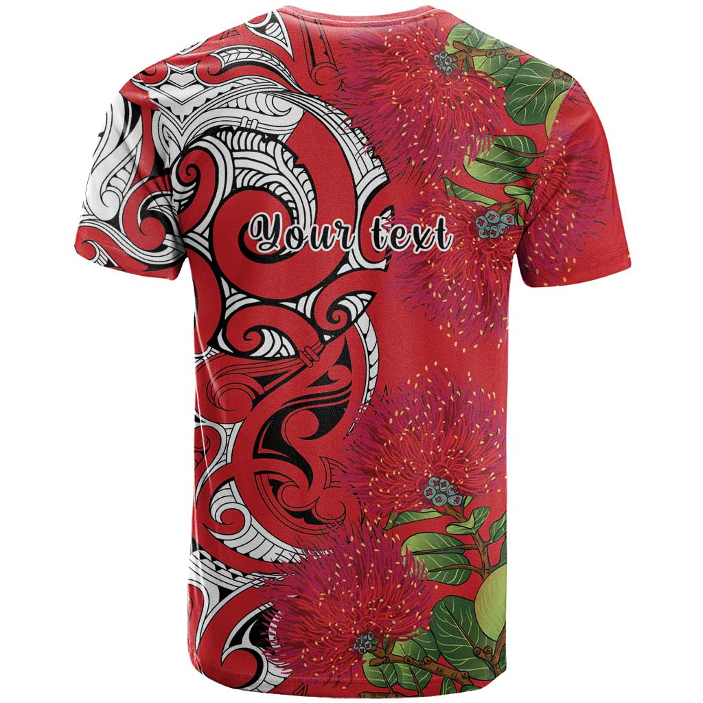 Personalised New Zealand Koru Pohutukawa T Shirt Meri Kirihimete Aroha for Christmas - Aussie Hoodie