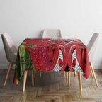 Personalised New Zealand Koru Pohutukawa Tablecloth Meri Kirihimete Aroha for Christmas - Aussie Hoodie