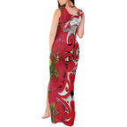 Personalised New Zealand Koru Pohutukawa Tank Maxi Dress Meri Kirihimete Aroha for Christmas - Aussie Hoodie