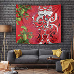 Personalised New Zealand Koru Pohutukawa Tapestry Meri Kirihimete Aroha for Christmas - Aussie Hoodie