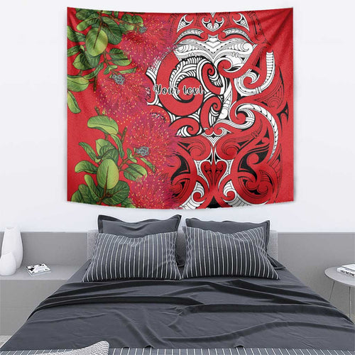 Personalised New Zealand Koru Pohutukawa Tapestry Meri Kirihimete Aroha for Christmas - Aussie Hoodie