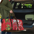 Personalised New Zealand Koru Pohutukawa Travel Bag Meri Kirihimete Aroha for Christmas - Aussie Hoodie