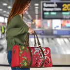 Personalised New Zealand Koru Pohutukawa Travel Bag Meri Kirihimete Aroha for Christmas - Aussie Hoodie