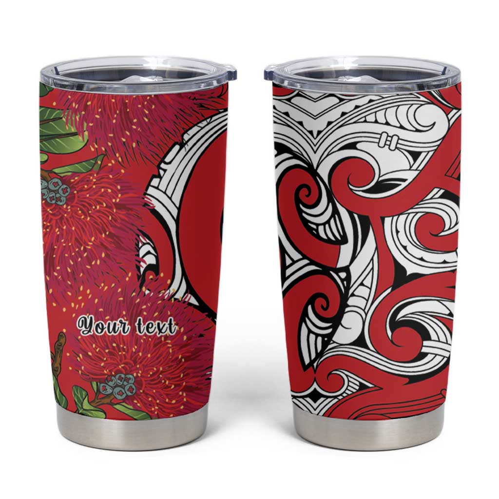Personalised New Zealand Koru Pohutukawa Tumbler Cup Meri Kirihimete Aroha for Christmas - Aussie Hoodie