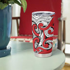 Personalised New Zealand Koru Pohutukawa Tumbler Cup Meri Kirihimete Aroha for Christmas - Aussie Hoodie