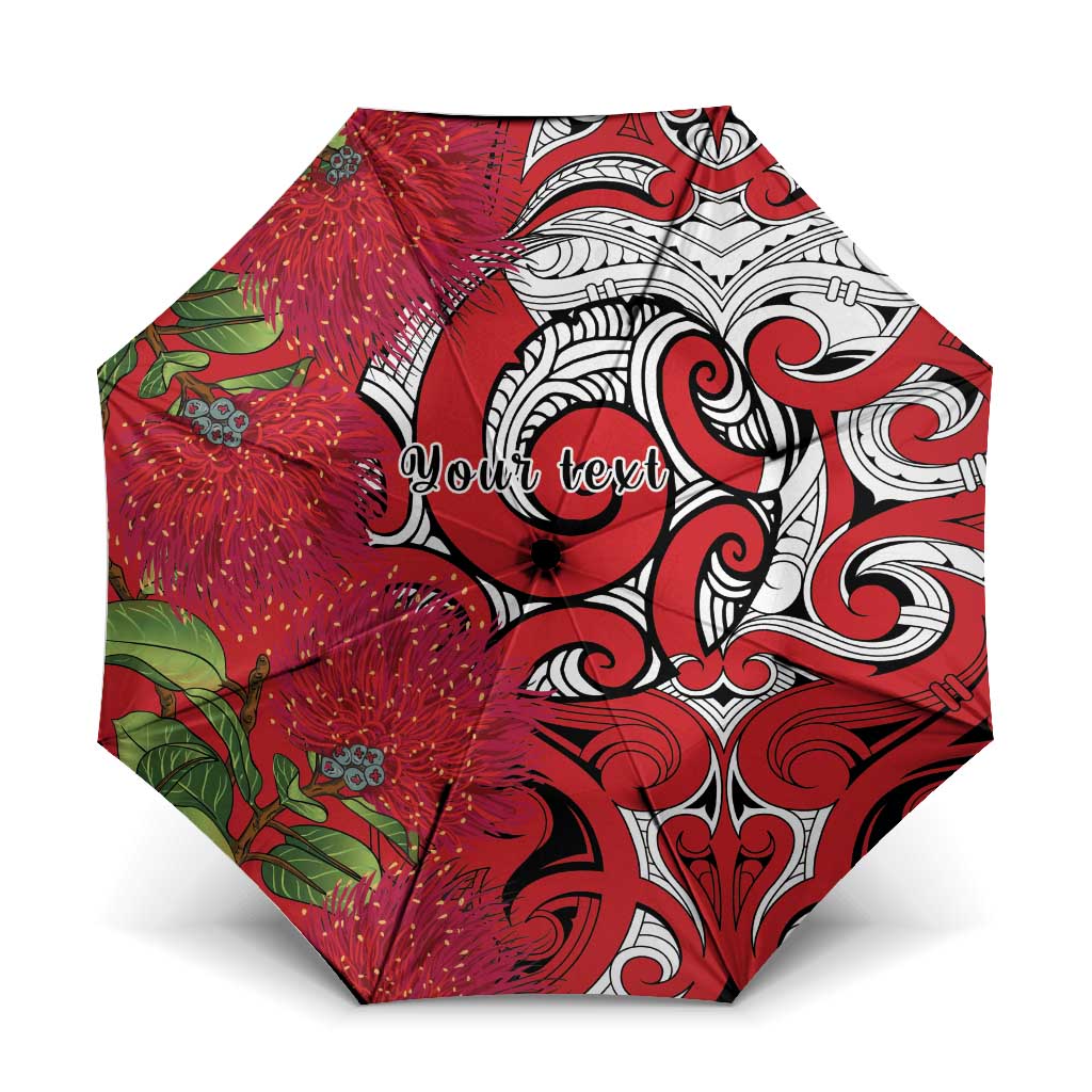 Personalised New Zealand Koru Pohutukawa Umbrella Meri Kirihimete Aroha for Christmas - Aussie Hoodie