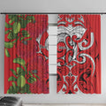 Personalised New Zealand Koru Pohutukawa Window Curtain Meri Kirihimete Aroha for Christmas - Aussie Hoodie
