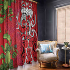 Personalised New Zealand Koru Pohutukawa Window Curtain Meri Kirihimete Aroha for Christmas - Aussie Hoodie