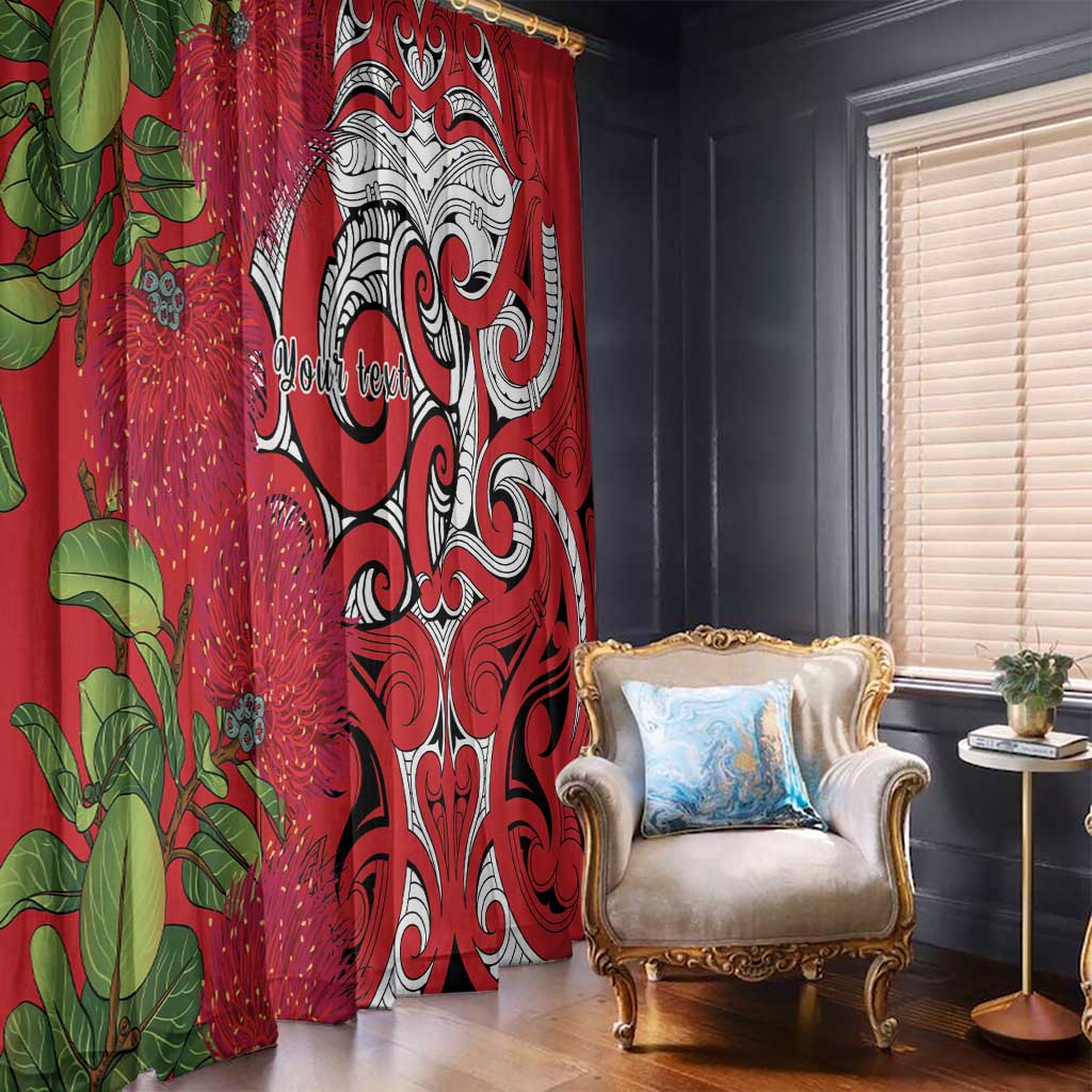 Personalised New Zealand Koru Pohutukawa Window Curtain Meri Kirihimete Aroha for Christmas - Aussie Hoodie