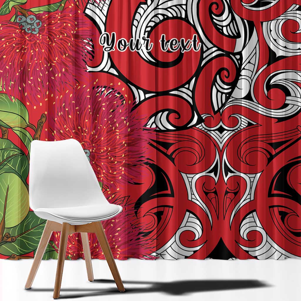 Personalised New Zealand Koru Pohutukawa Window Curtain Meri Kirihimete Aroha for Christmas - Aussie Hoodie