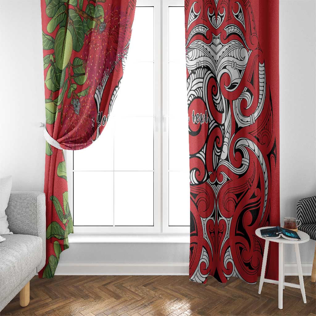 Personalised New Zealand Koru Pohutukawa Window Curtain Meri Kirihimete Aroha for Christmas - Aussie Hoodie