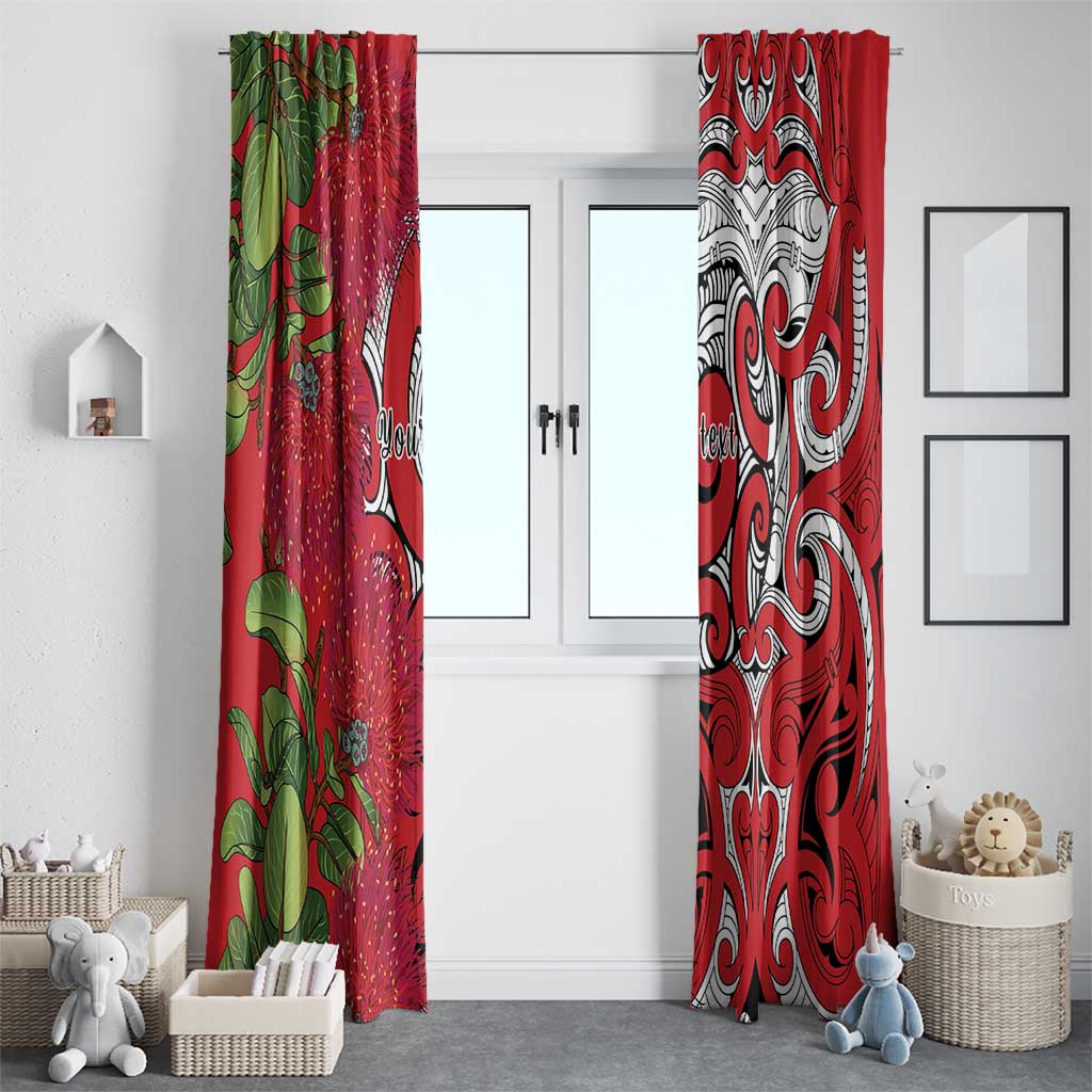 Personalised New Zealand Koru Pohutukawa Window Curtain Meri Kirihimete Aroha for Christmas - Aussie Hoodie
