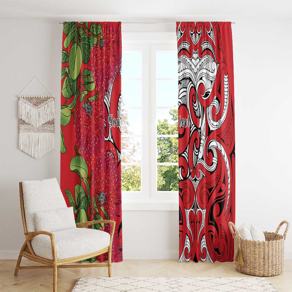 Personalised New Zealand Koru Pohutukawa Window Curtain Meri Kirihimete Aroha for Christmas - Aussie Hoodie