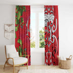 Personalised New Zealand Koru Pohutukawa Window Curtain Meri Kirihimete Aroha for Christmas - Aussie Hoodie