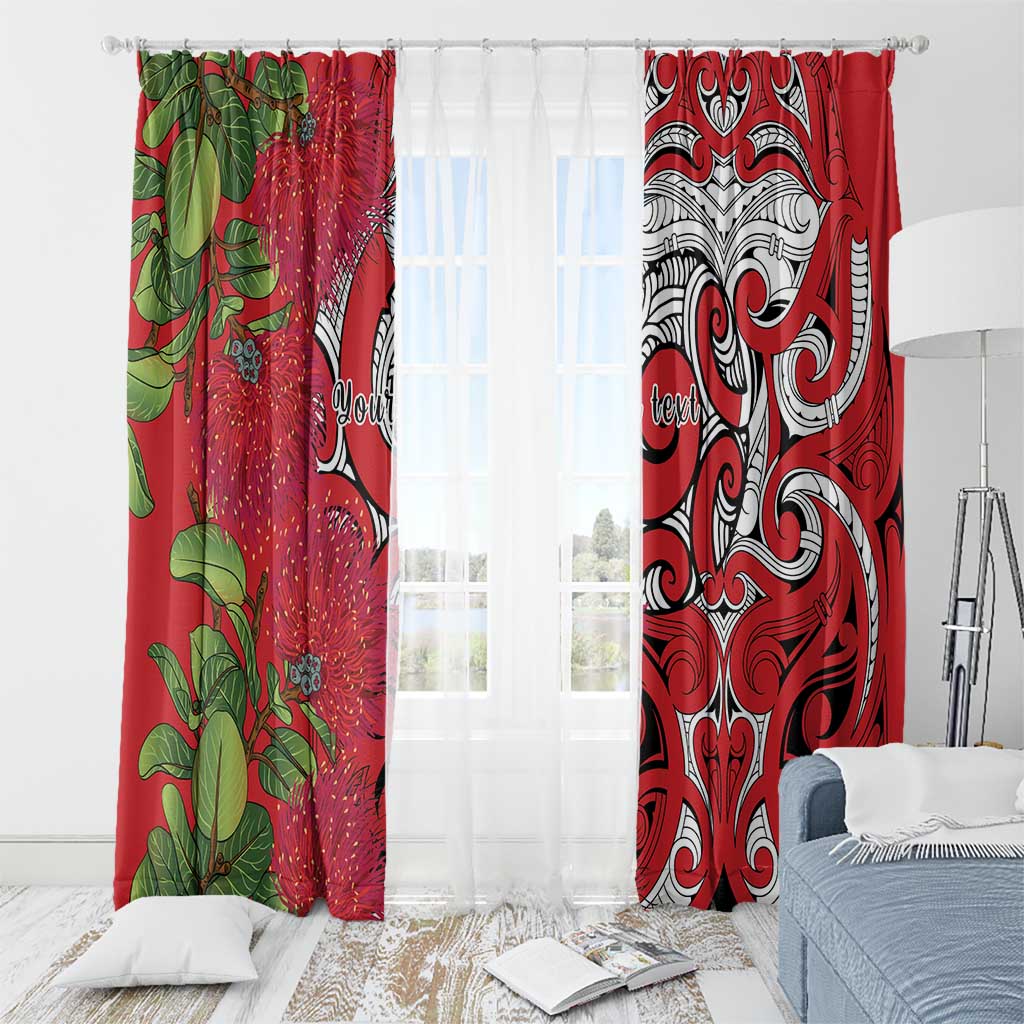 Personalised New Zealand Koru Pohutukawa Window Curtain Meri Kirihimete Aroha for Christmas - Aussie Hoodie