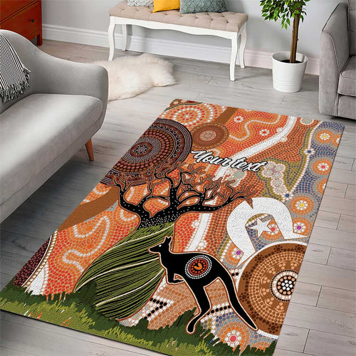 Aboriginal-Islanders NAIDOC Week Personalised Area Rug Aboriginal Indigenous Art