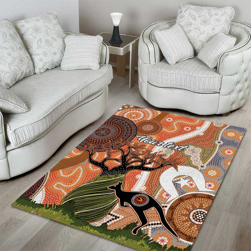 Aboriginal-Islanders NAIDOC Week Personalised Area Rug Aboriginal Indigenous Art
