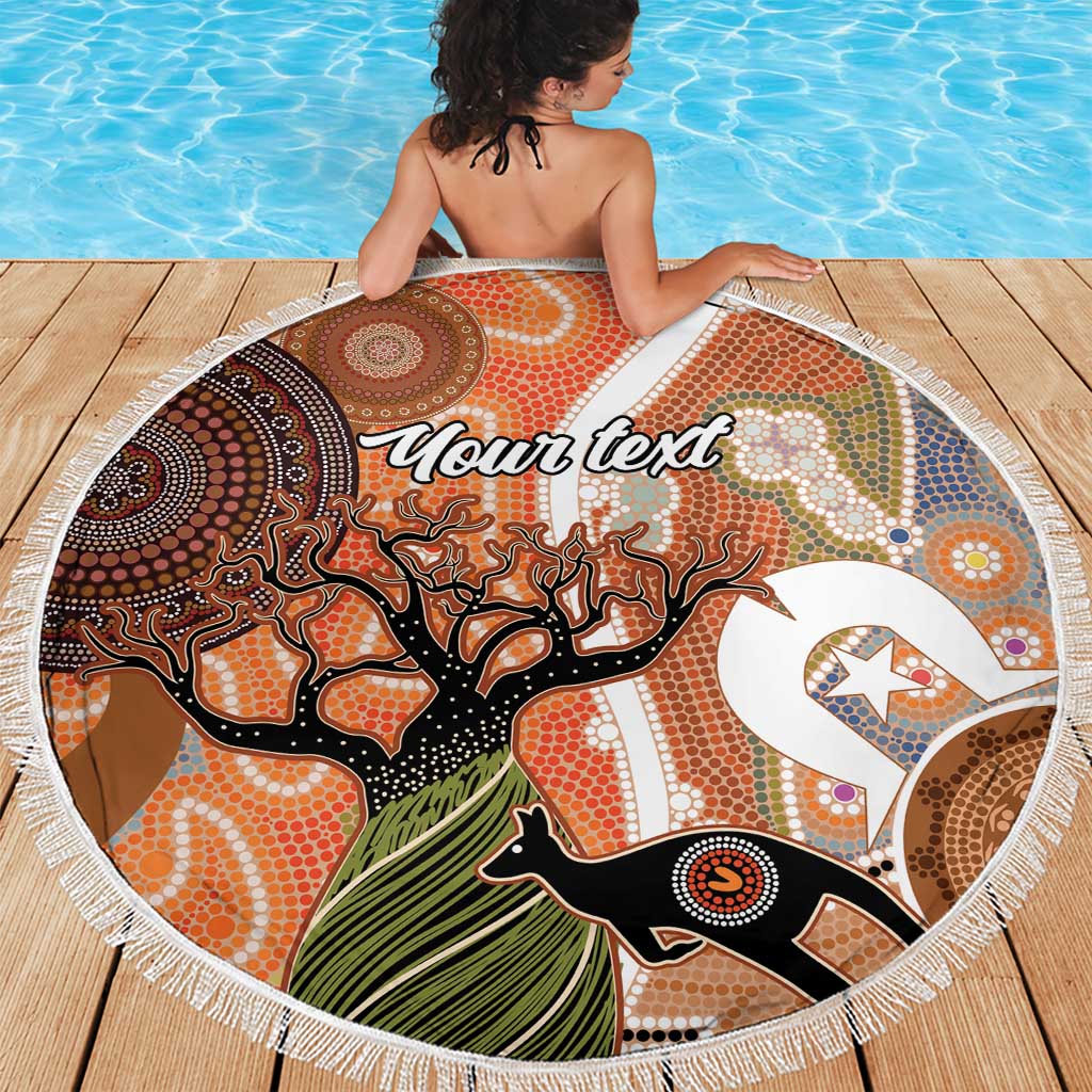 Aboriginal-Islanders NAIDOC Week Personalised Beach Blanket Aboriginal Indigenous Art