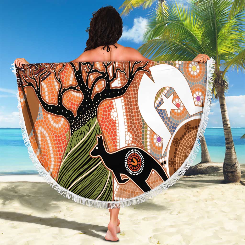 Aboriginal-Islanders NAIDOC Week Personalised Beach Blanket Aboriginal Indigenous Art