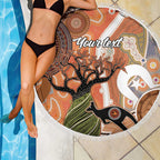 Aboriginal-Islanders NAIDOC Week Personalised Beach Blanket Aboriginal Indigenous Art