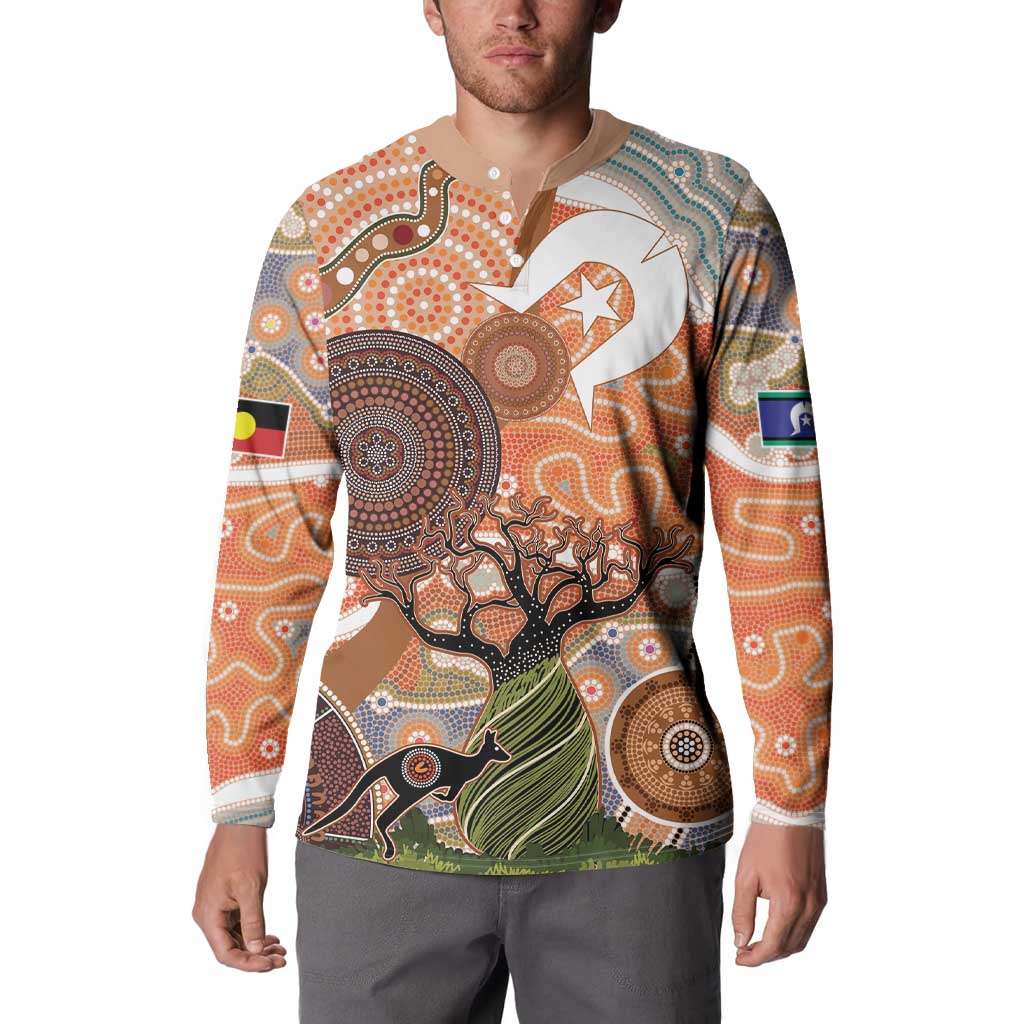 Aboriginal-Islanders NAIDOC Week Personalised Button Sweatshirt Aboriginal Indigenous Art