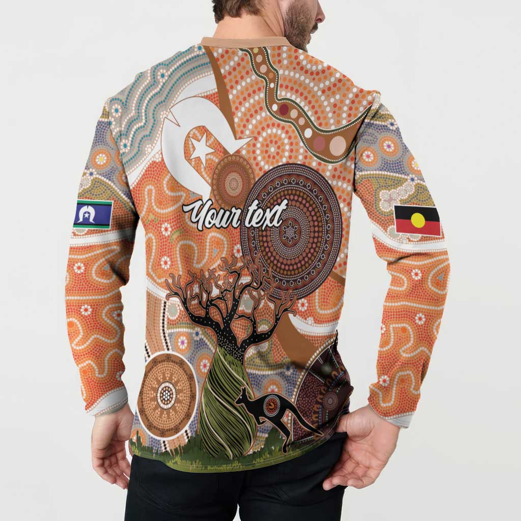 Aboriginal-Islanders NAIDOC Week Personalised Button Sweatshirt Aboriginal Indigenous Art
