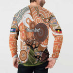 Aboriginal-Islanders NAIDOC Week Personalised Button Sweatshirt Aboriginal Indigenous Art