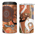Aboriginal-Islanders NAIDOC Week Personalised 4 in 1 Can Cooler Tumbler Aboriginal Indigenous Art