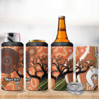 Aboriginal-Islanders NAIDOC Week Personalised 4 in 1 Can Cooler Tumbler Aboriginal Indigenous Art