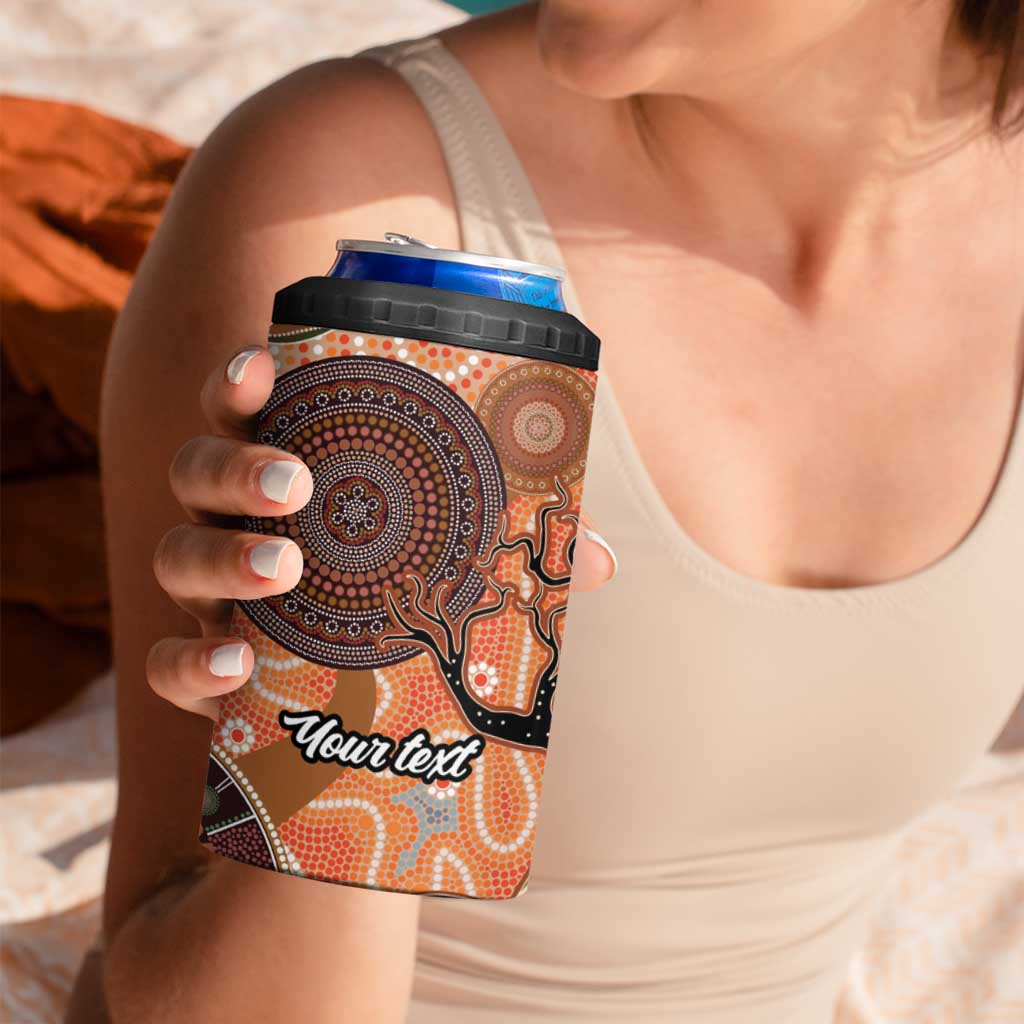 Aboriginal-Islanders NAIDOC Week Personalised 4 in 1 Can Cooler Tumbler Aboriginal Indigenous Art