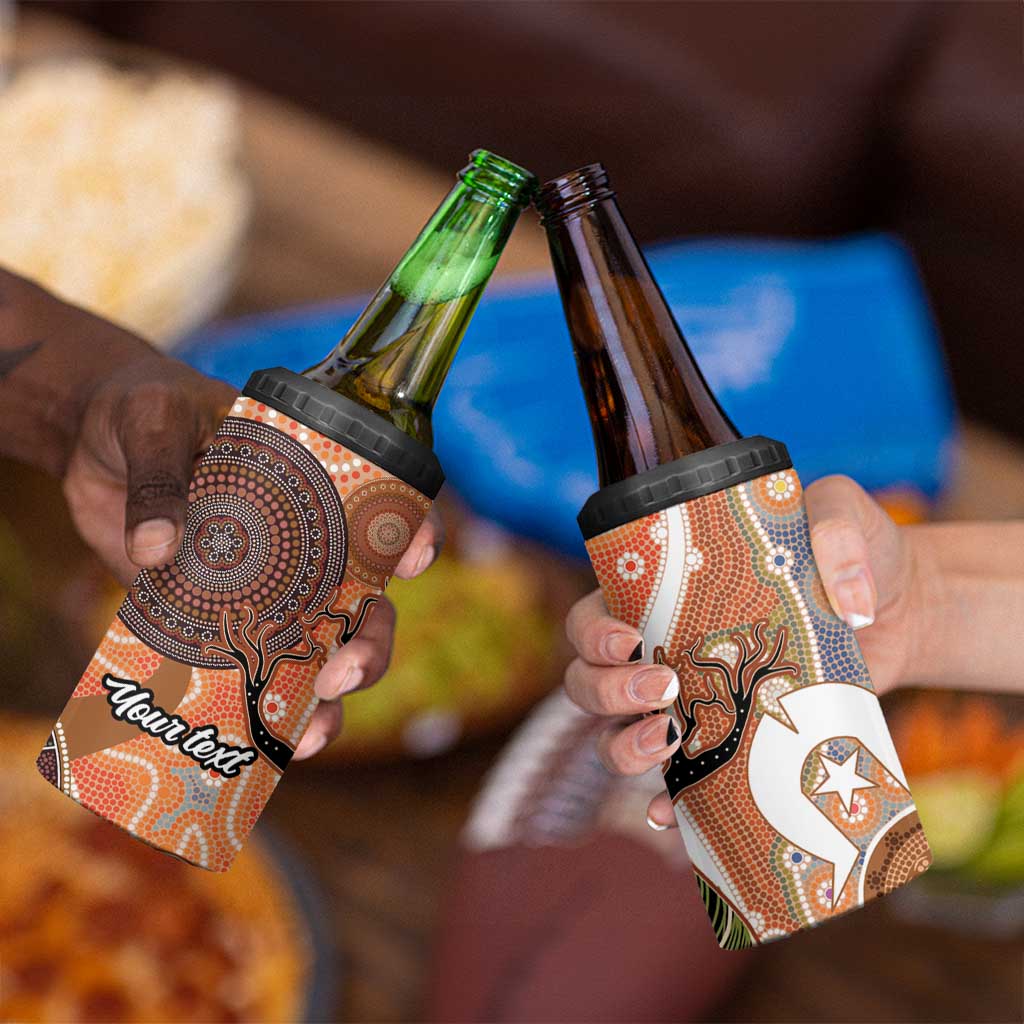 Aboriginal-Islanders NAIDOC Week Personalised 4 in 1 Can Cooler Tumbler Aboriginal Indigenous Art