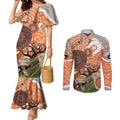 Aboriginal-Islanders NAIDOC Week Personalised Couples Matching Mermaid Dress and Long Sleeve Button Shirt Aboriginal Indigenous Art