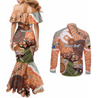 Aboriginal-Islanders NAIDOC Week Personalised Couples Matching Mermaid Dress and Long Sleeve Button Shirt Aboriginal Indigenous Art