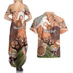Aboriginal-Islanders NAIDOC Week Personalised Couples Matching Summer Maxi Dress and Hawaiian Shirt Aboriginal Indigenous Art