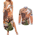 Aboriginal-Islanders NAIDOC Week Personalised Couples Matching Summer Maxi Dress and Long Sleeve Button Shirt Aboriginal Indigenous Art