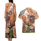 Aboriginal-Islanders NAIDOC Week Personalised Couples Matching Tank Maxi Dress and Hawaiian Shirt Aboriginal Indigenous Art