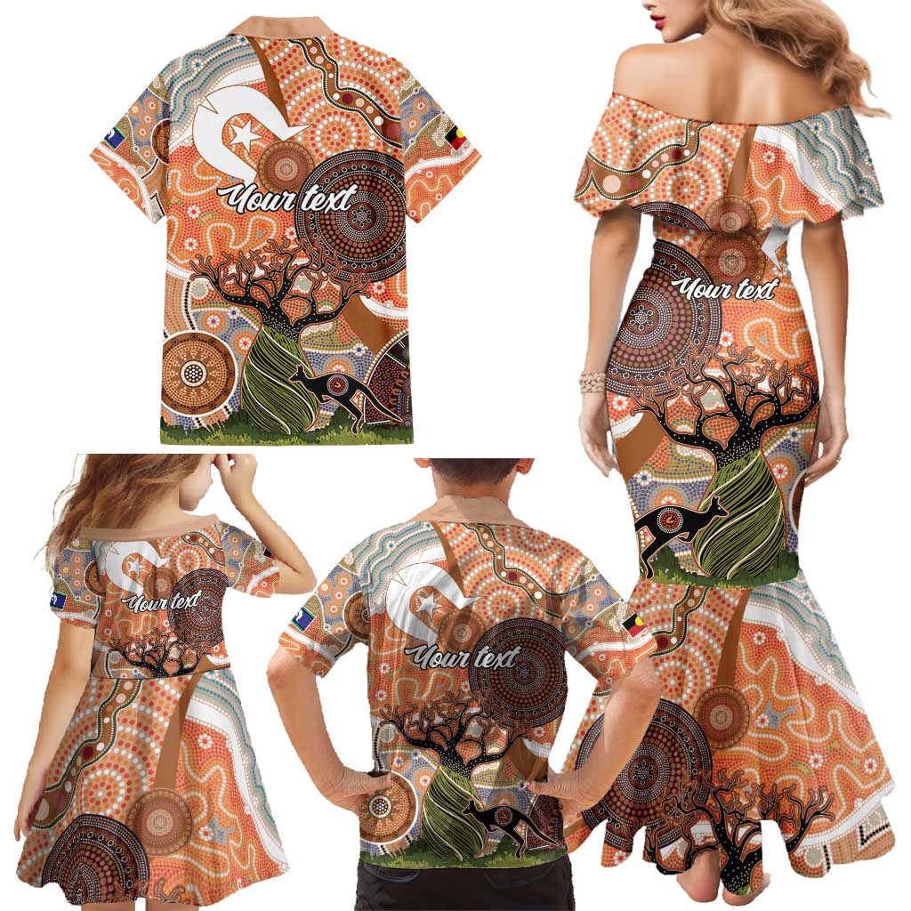 Aboriginal-Islanders NAIDOC Week Personalised Family Matching Mermaid Dress and Hawaiian Shirt Aboriginal Indigenous Art