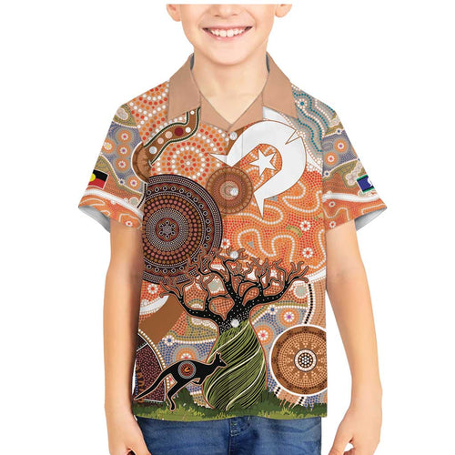 Aboriginal-Islanders NAIDOC Week Personalised Family Matching Mermaid Dress and Hawaiian Shirt Aboriginal Indigenous Art