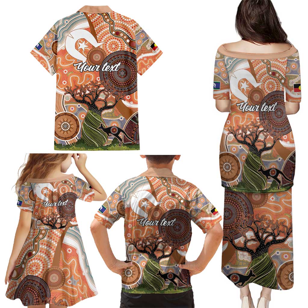 Aboriginal-Islanders NAIDOC Week Personalised Family Matching Puletasi and Hawaiian Shirt Aboriginal Indigenous Art