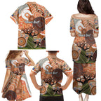 Aboriginal-Islanders NAIDOC Week Personalised Family Matching Puletasi and Hawaiian Shirt Aboriginal Indigenous Art