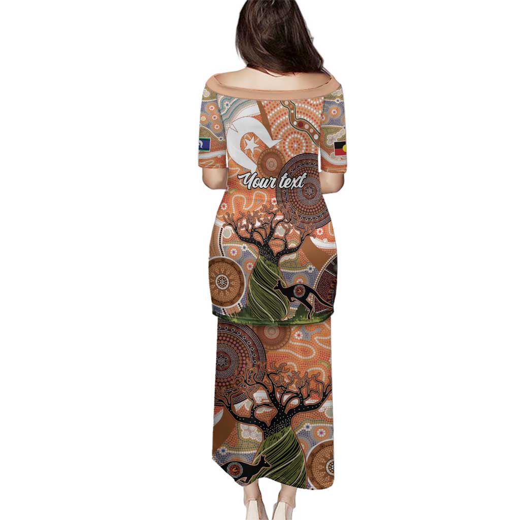 Aboriginal-Islanders NAIDOC Week Personalised Family Matching Puletasi and Hawaiian Shirt Aboriginal Indigenous Art