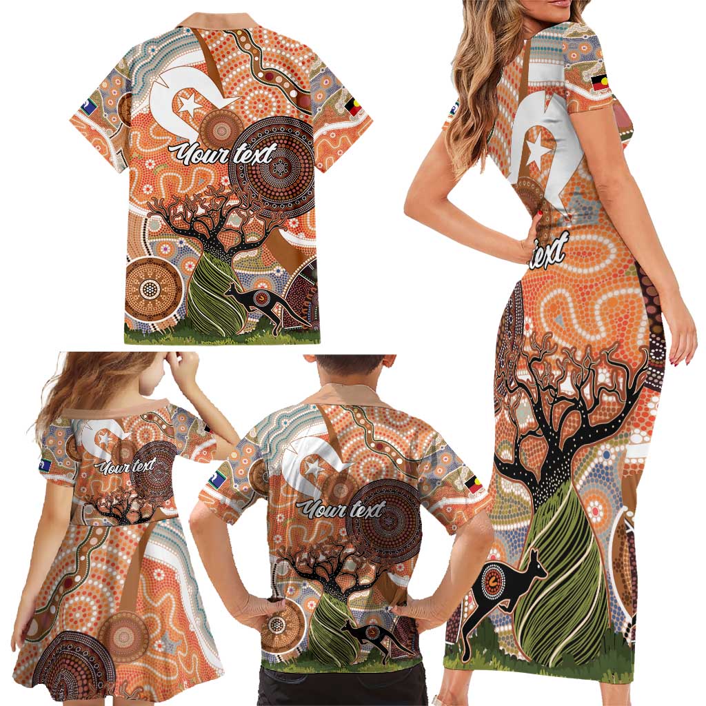 Aboriginal-Islanders NAIDOC Week Personalised Family Matching Short Sleeve Bodycon Dress and Hawaiian Shirt Aboriginal Indigenous Art