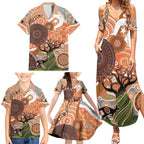 Aboriginal-Islanders NAIDOC Week Personalised Family Matching Summer Maxi Dress and Hawaiian Shirt Aboriginal Indigenous Art