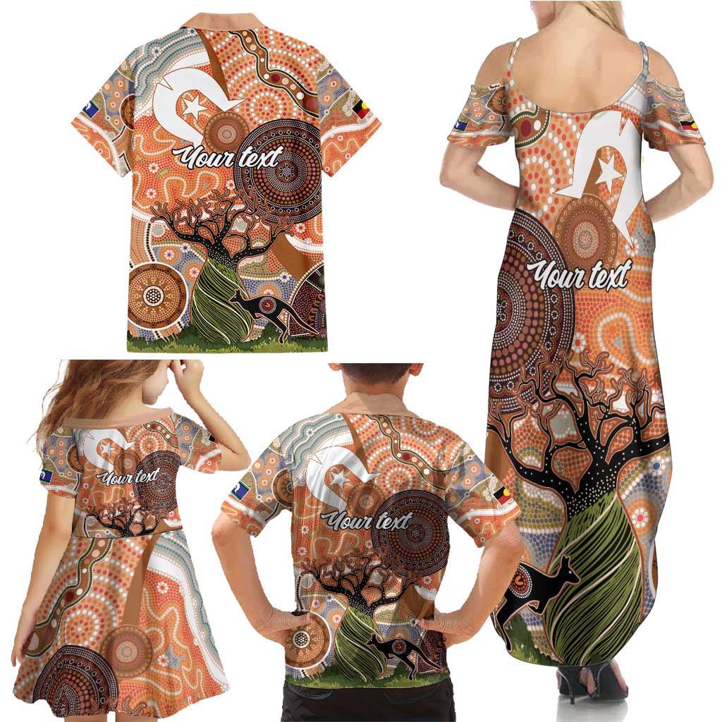 Aboriginal-Islanders NAIDOC Week Personalised Family Matching Summer Maxi Dress and Hawaiian Shirt Aboriginal Indigenous Art