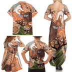 Aboriginal-Islanders NAIDOC Week Personalised Family Matching Summer Maxi Dress and Hawaiian Shirt Aboriginal Indigenous Art