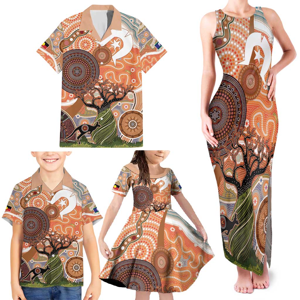 Aboriginal-Islanders NAIDOC Week Personalised Family Matching Tank Maxi Dress and Hawaiian Shirt Aboriginal Indigenous Art
