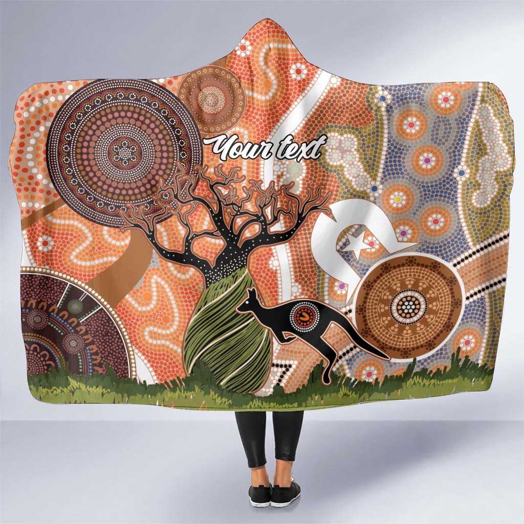 Aboriginal-Islanders NAIDOC Week Personalised Hooded Blanket Aboriginal Indigenous Art