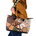 Aboriginal-Islanders NAIDOC Week Personalised Leather Tote Bag Aboriginal Indigenous Art